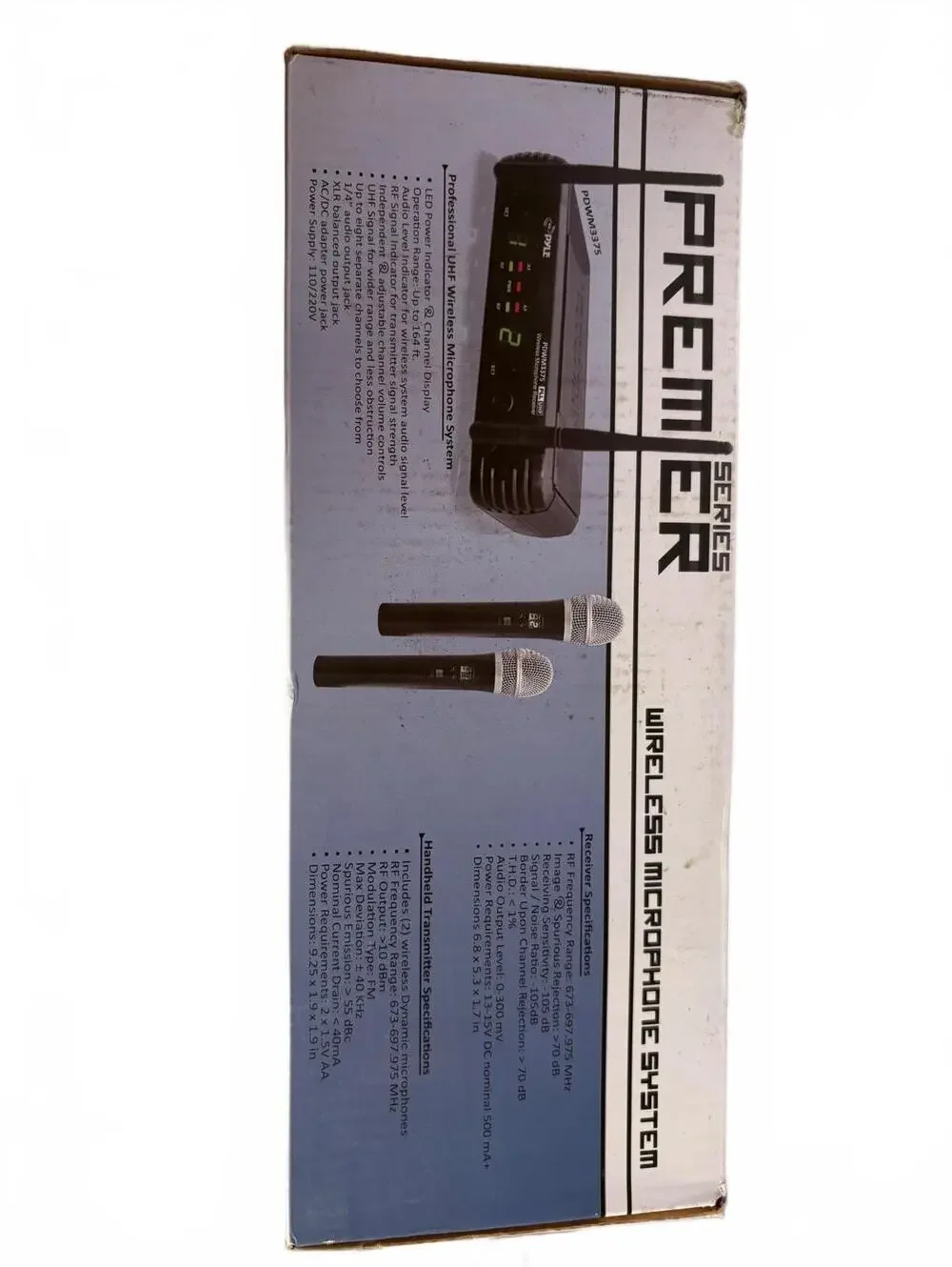Pyle Premier Series Wireless Mic System Dual Handheld Mics